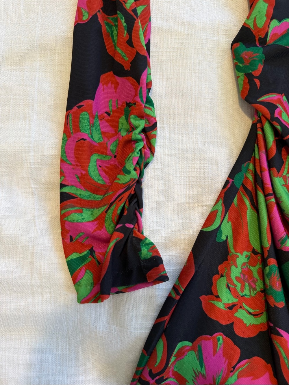Zara Floral Print Long Sleeve Mini Dress Size XS - Picture 6 of 9